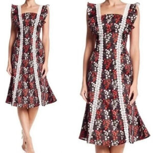 Few Moda NY Retro Santi Floral Lace Dress Large